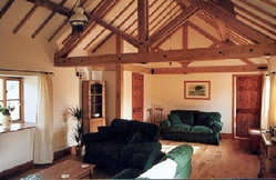 Traditional beamed living area 