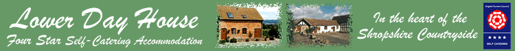 Lower Day House, Four Star Self Catering Accommodation in the heart of theShropshire Stretton Hills - 4 Start ETC Graded
